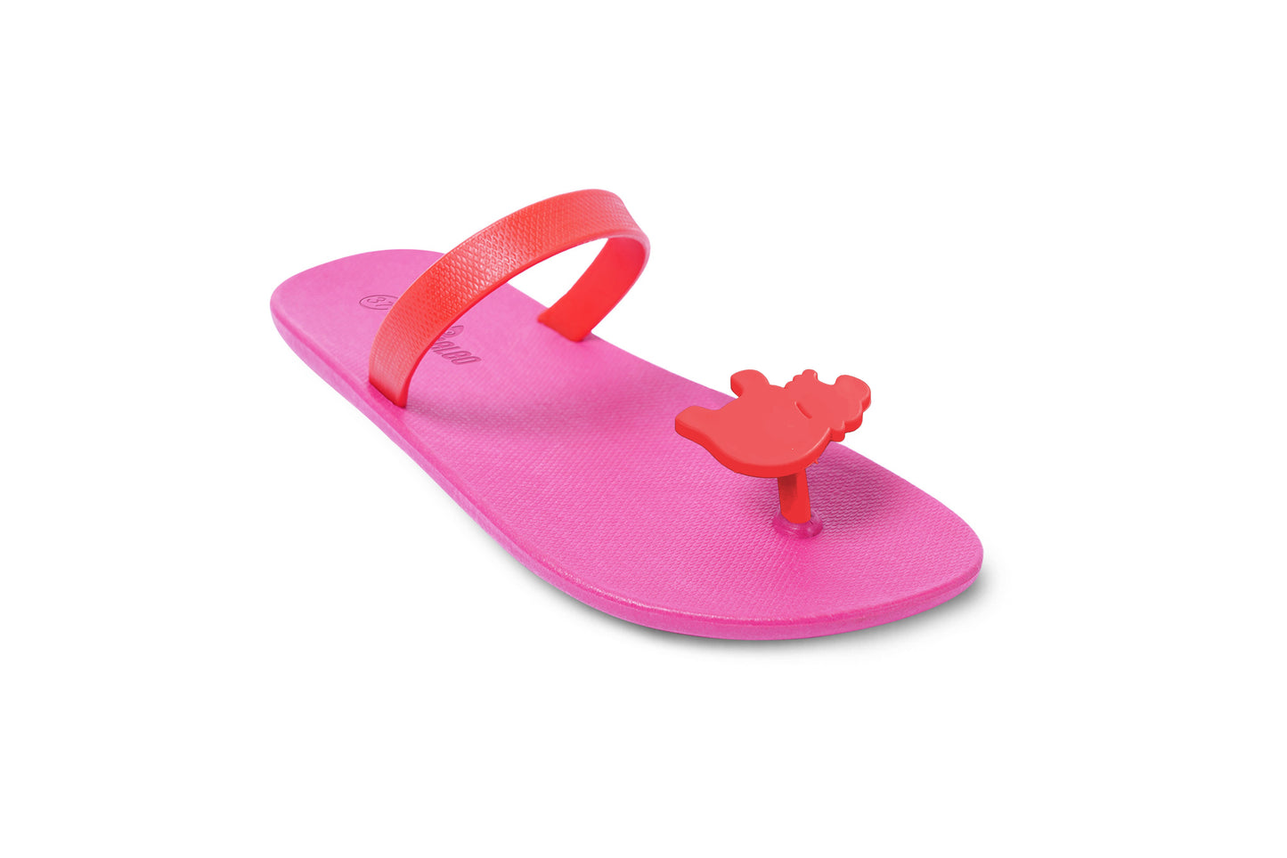 Poppi Hippo Pink Sole Red Strap