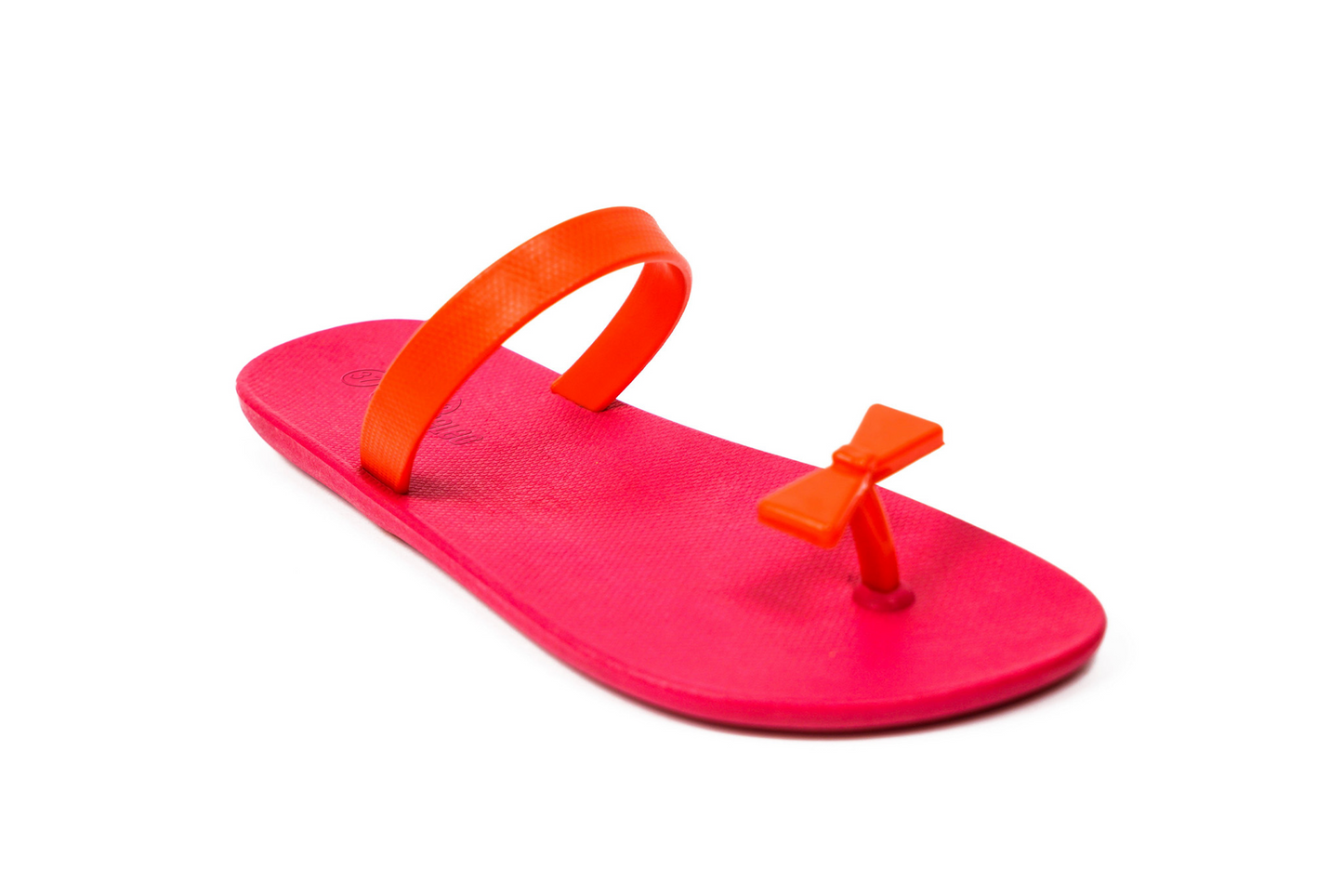 Poppi Bow Pink Sole Red Strap