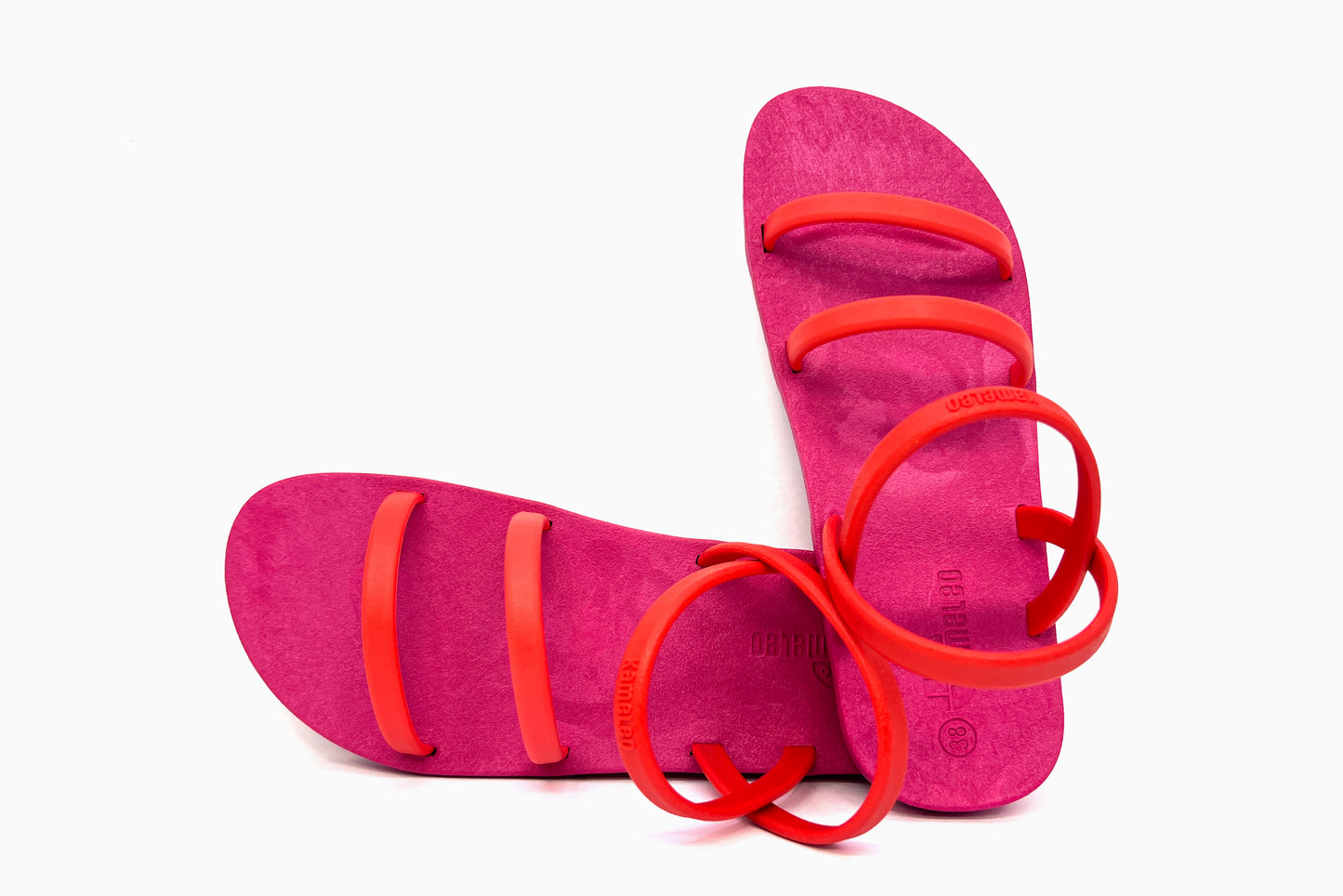 Twin Slim Pink Sole Red Strap