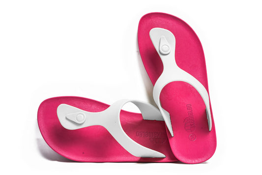 Candy Pink Sole White Strap