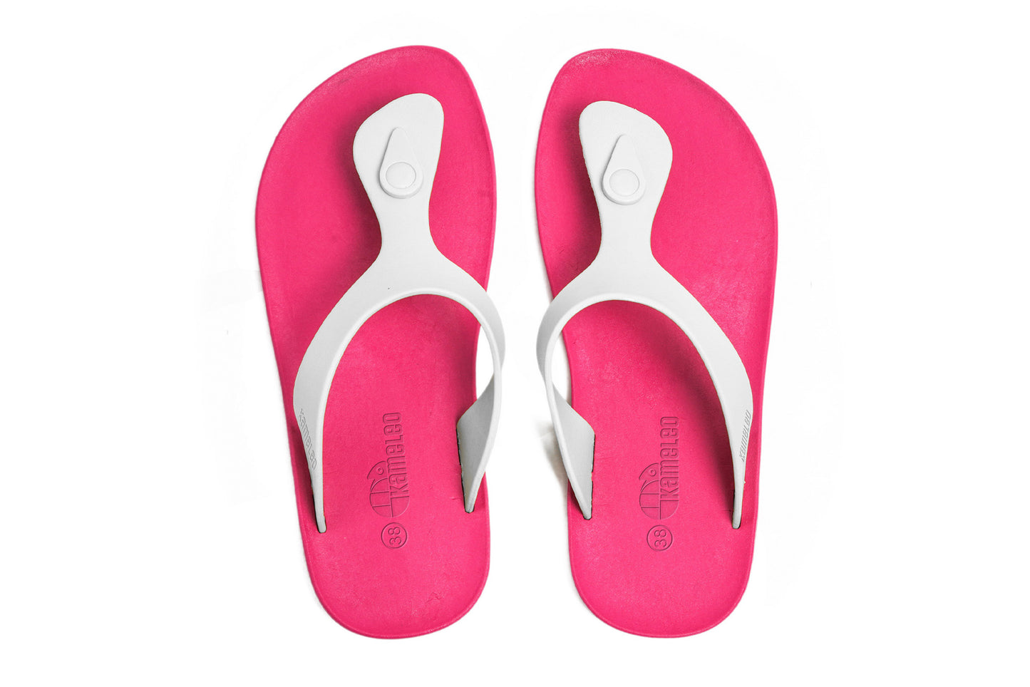 Candy Pink Sole White Strap