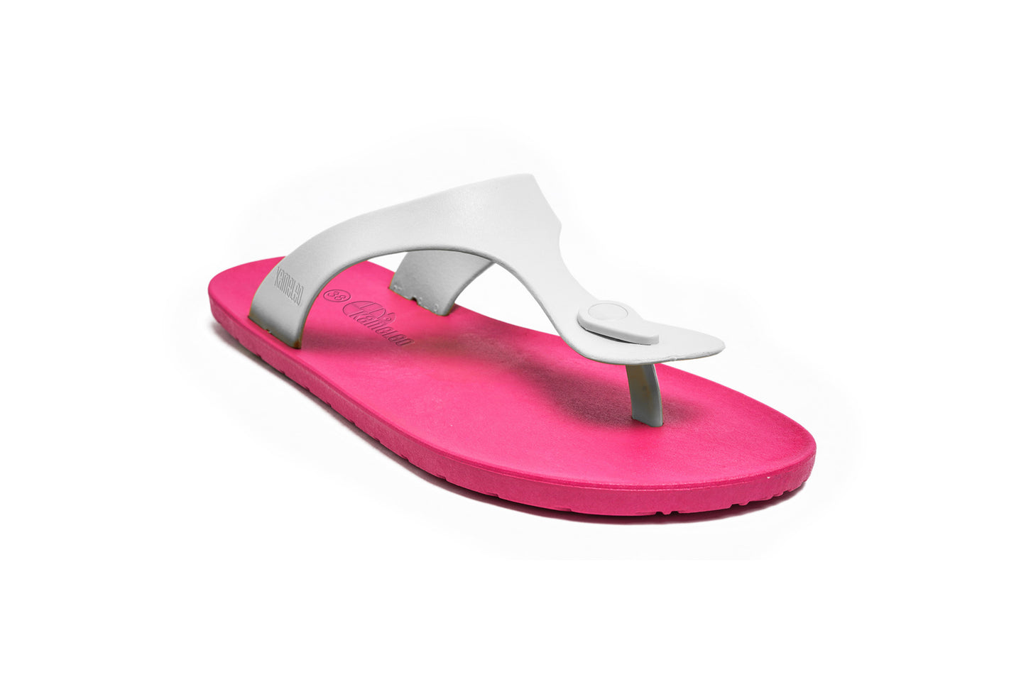 Candy Pink Sole White Strap