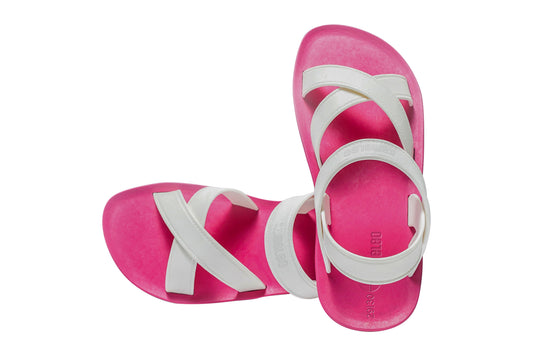 Cross Plus Kids Pink Sole White Strap