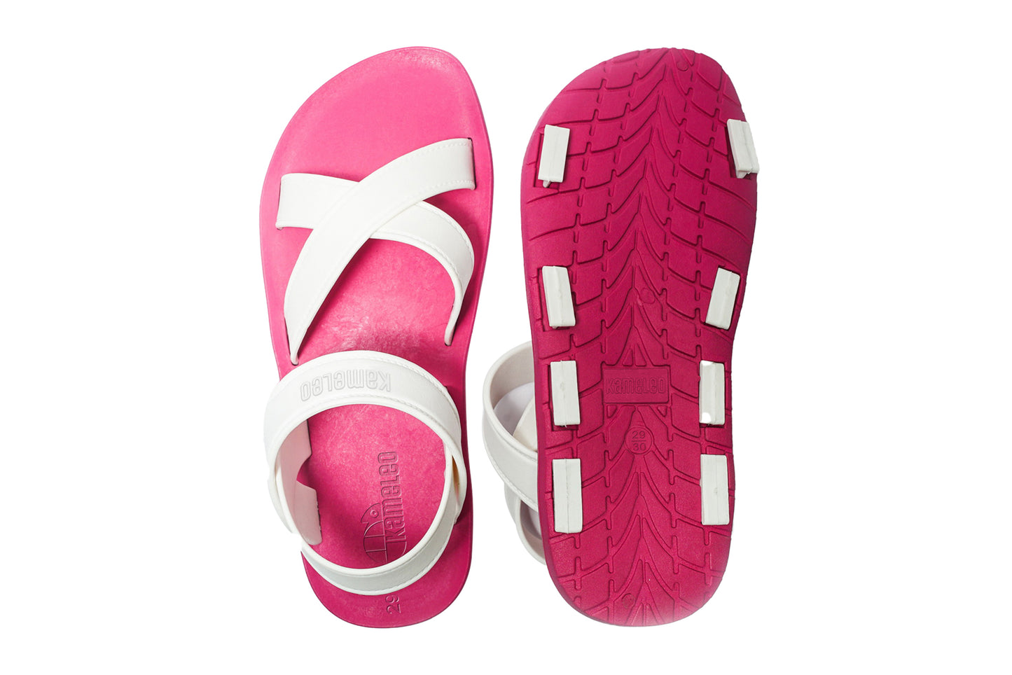 Cross Plus Kids Pink Sole White Strap