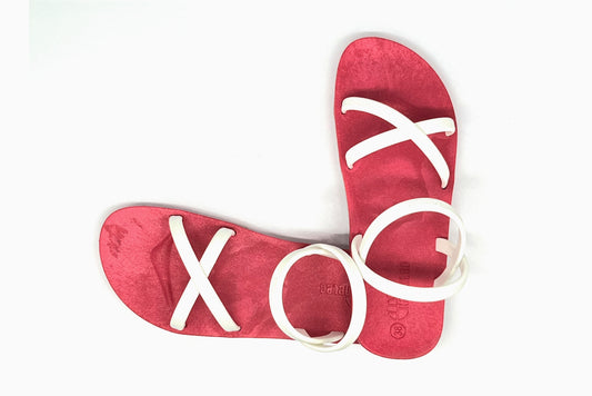Cross Slim Pink Sole White Strap
