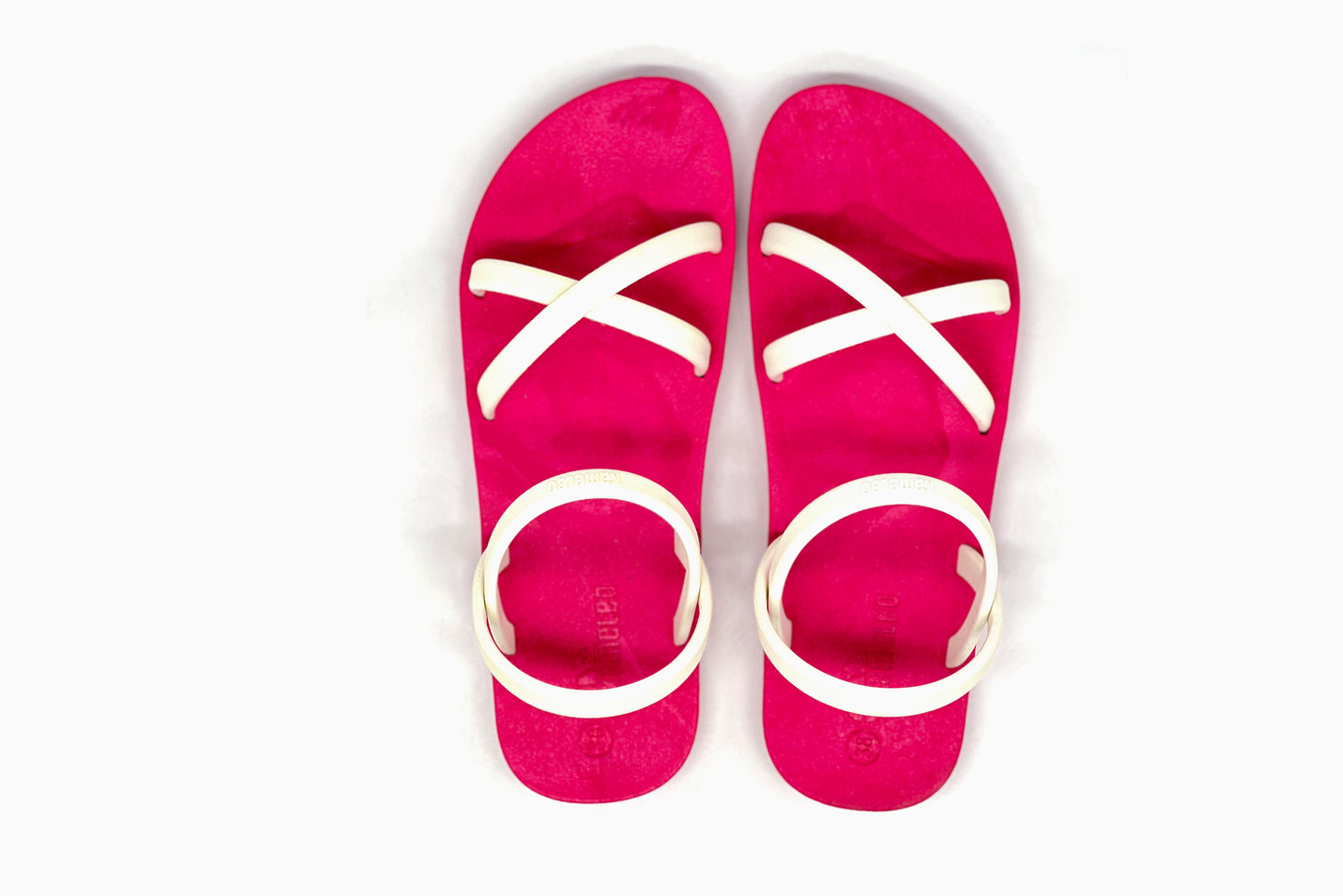 Cross Slim Pink Sole White Strap