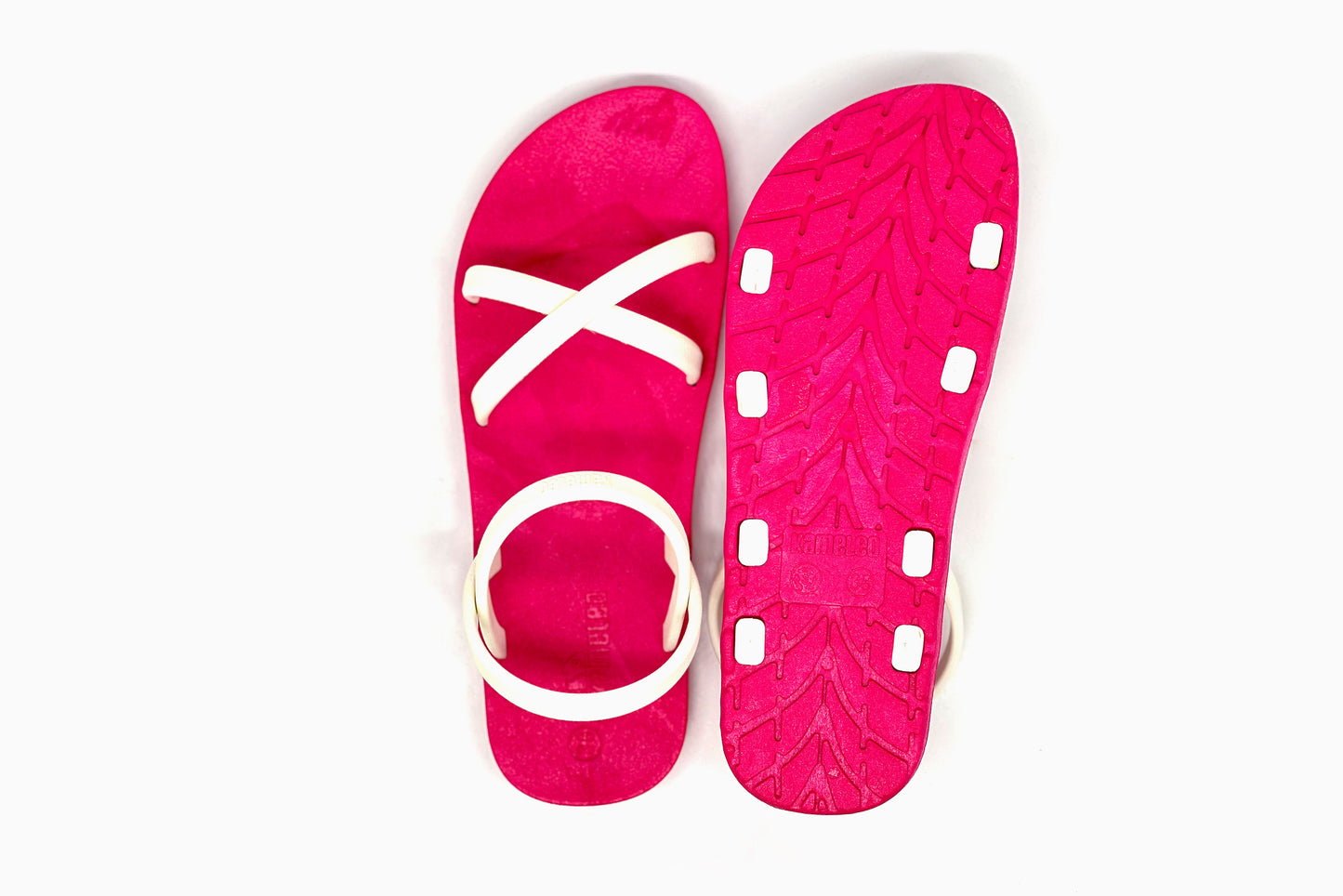 Cross Slim Pink Sole White Strap