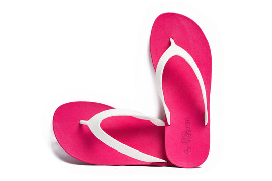 Flippy Pink Sole White Strap