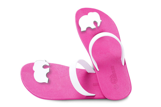 Poppi Ellie Pink Sole White Strap