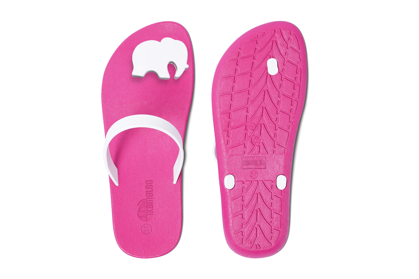 Poppi Ellie Pink Sole White Strap