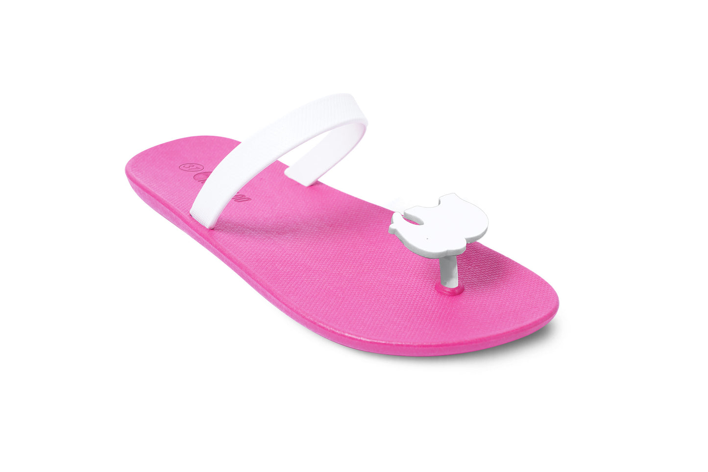 Poppi Ellie Pink Sole White Strap