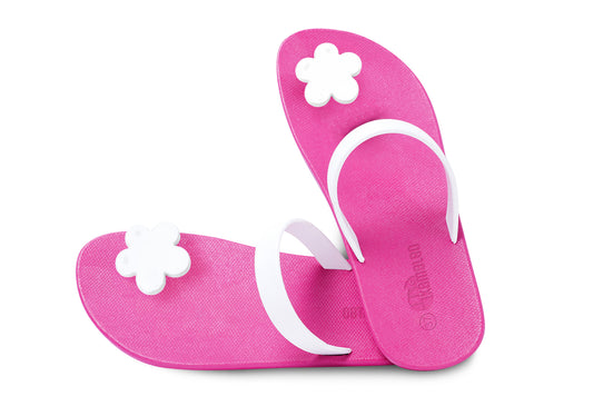 Poppi Flora Pink Sole White Strap