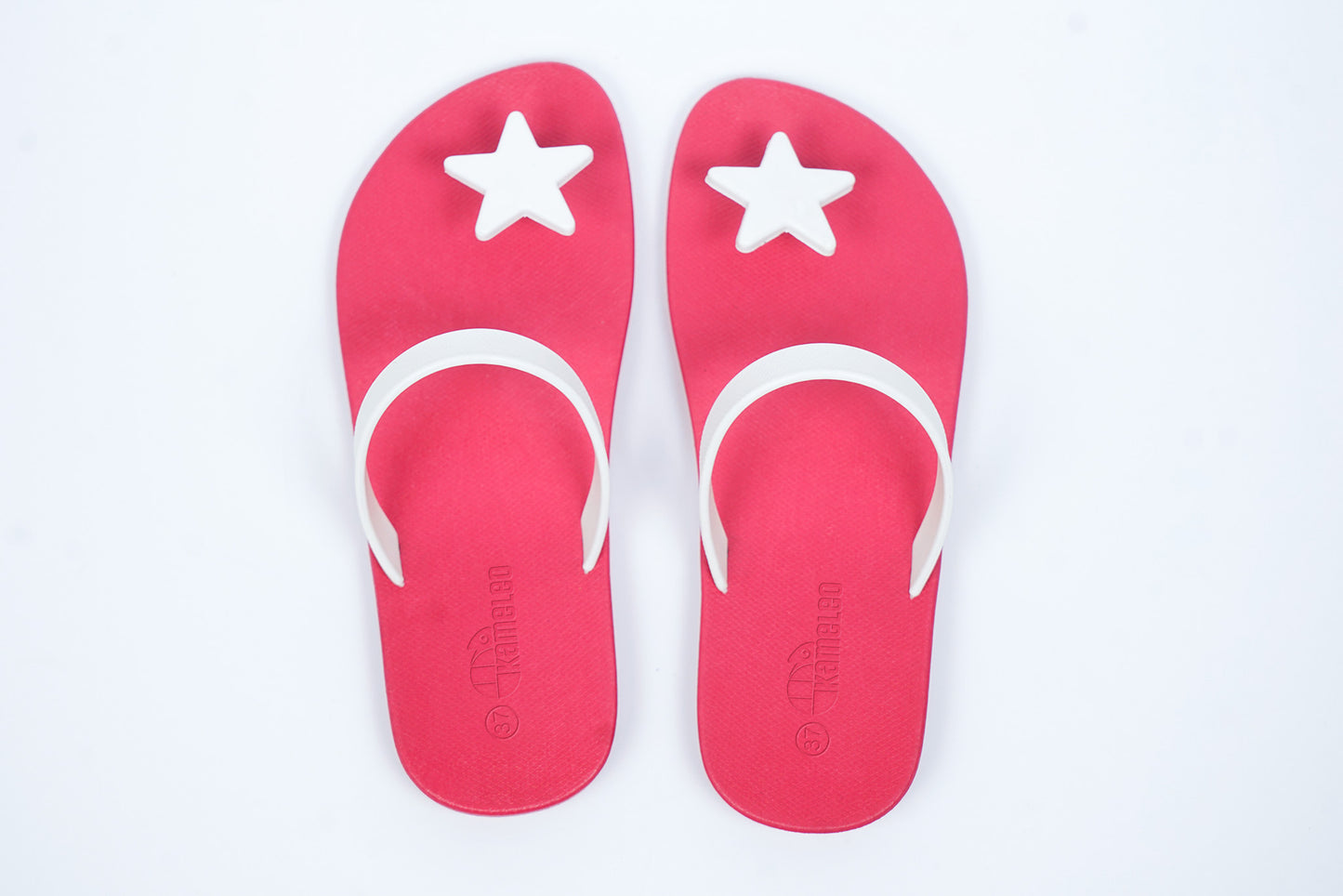 Poppi Star Pink Sole White Strap