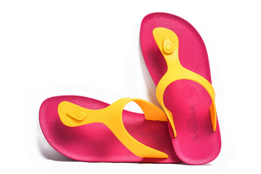 Candy Pink Sole Yellow Strap