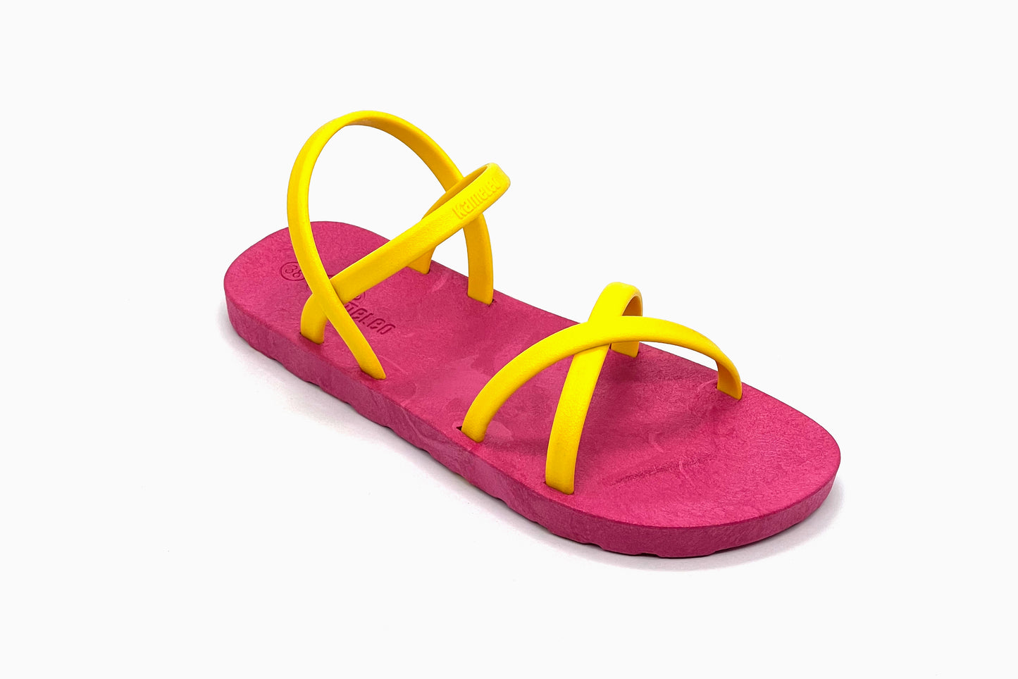 Cross Slim Pink Sole Yellow Strap