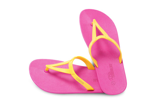 Eiffel Pink Sole Yellow Strap