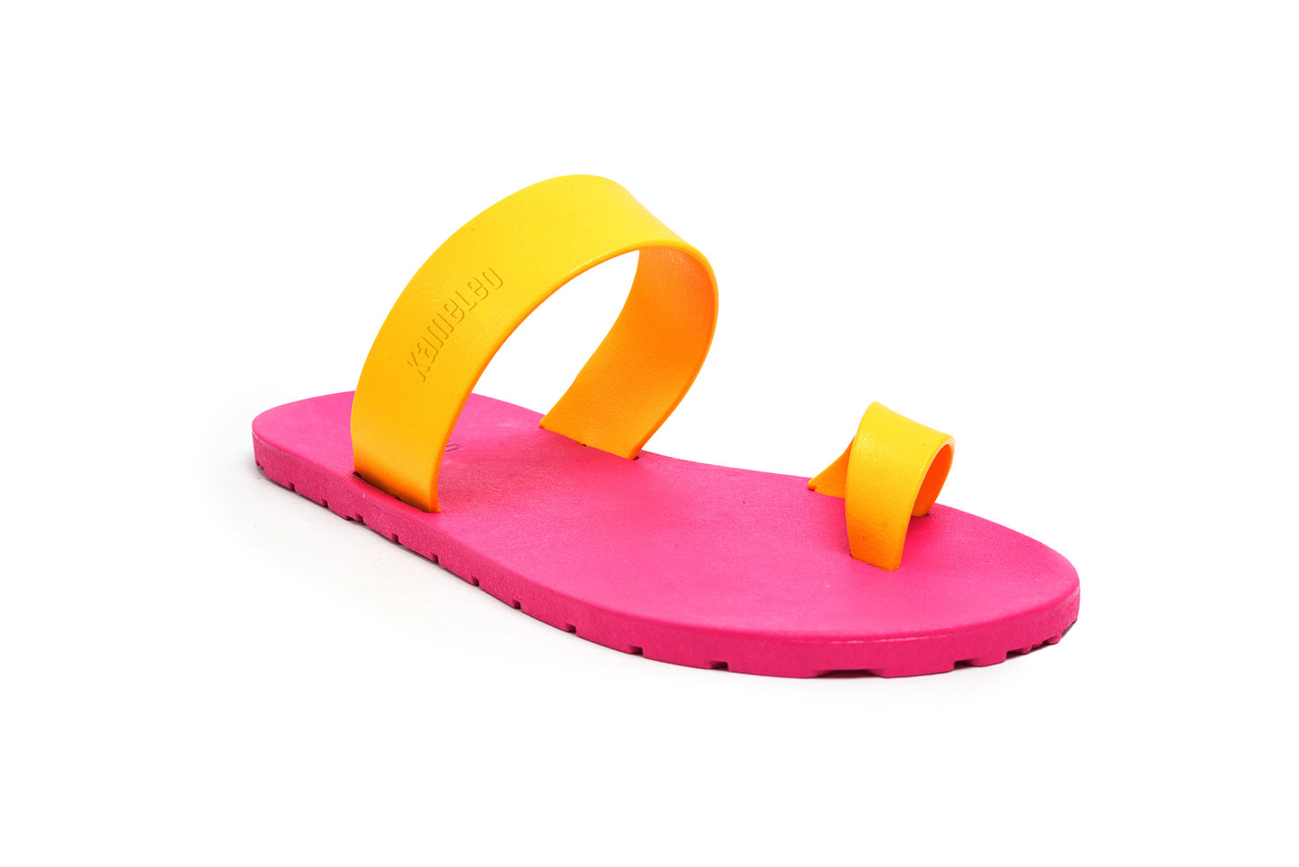 Pop Thumb Pink Sole Yellow Strap