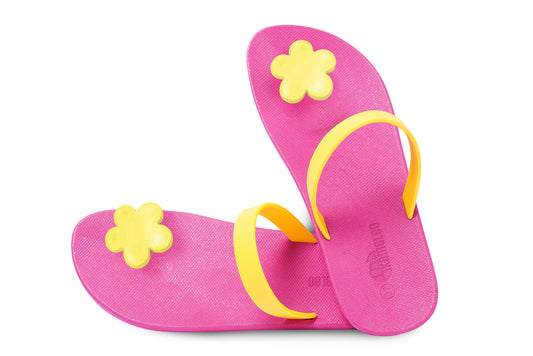 Poppi Flora Pink Sole Yellow Strap