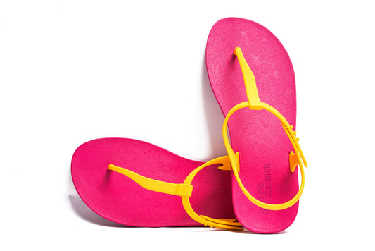 Saily Pink Sole Yellow Strap