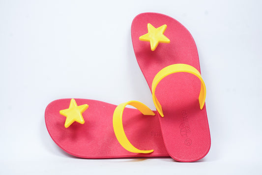 Poppi Star Pink Sole Yellow Strap