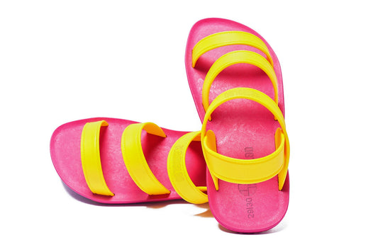 Twin Plus Kids Pink Sole Yellow Strap