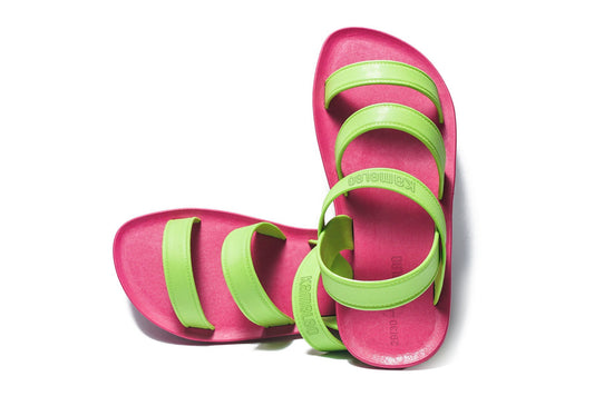 Twin Plus Kids Pink Sole Lime Strap