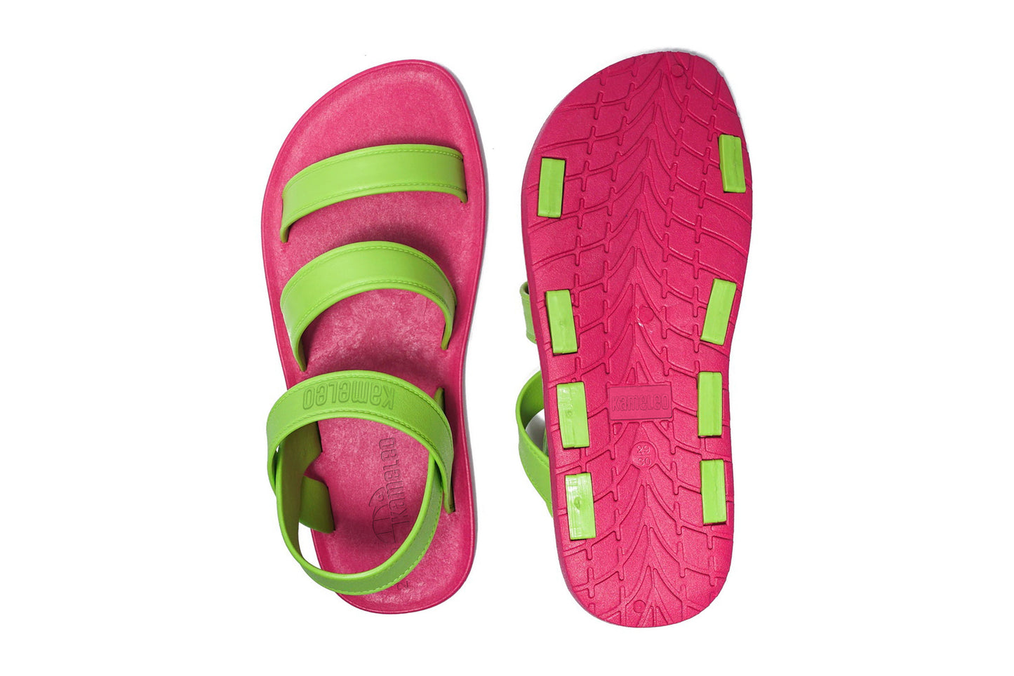 Twin Plus Kids Pink Sole Lime Strap