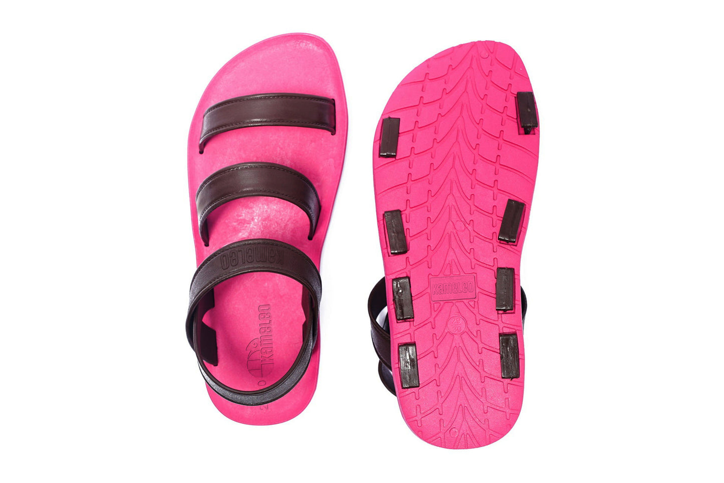 Twin Plus Kids Pink Sole Brown Strap