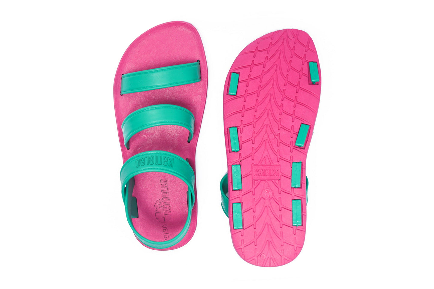 Twin Plus Kids Pink Sole Green Strap