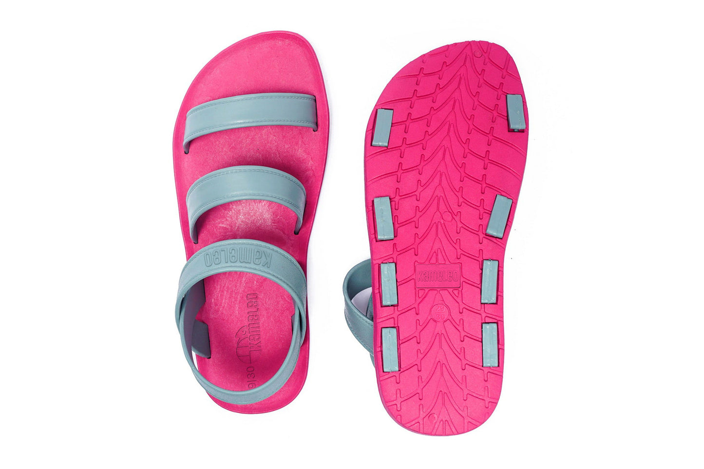 Twin Plus Kids Pink Sole Grey Strap