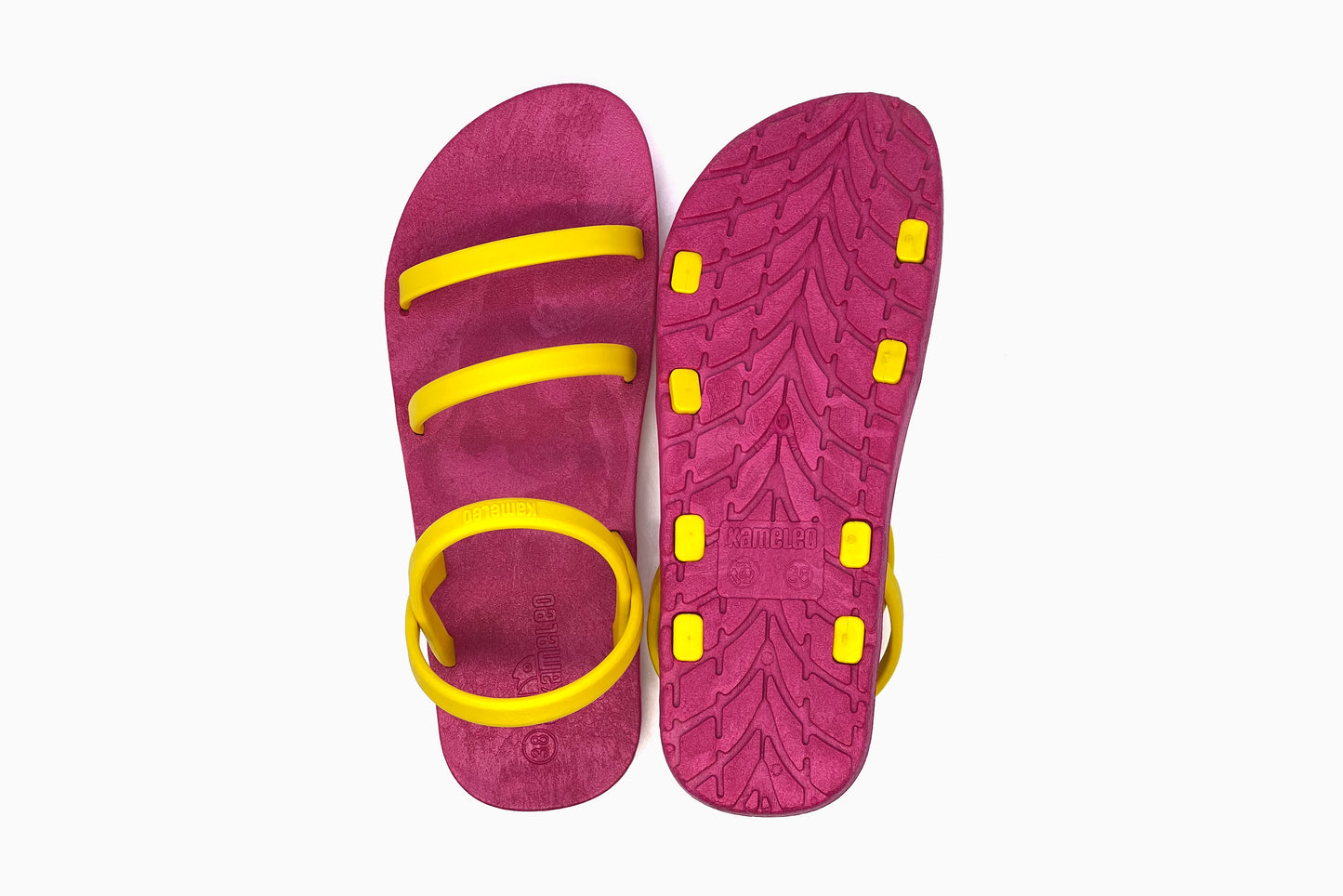 Twin Slim Pink Sole Yellow Strap