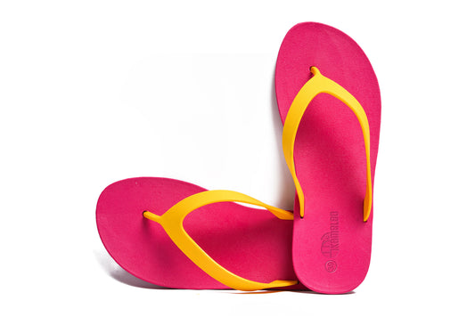 Flippy Pink Sole Yellow Strap