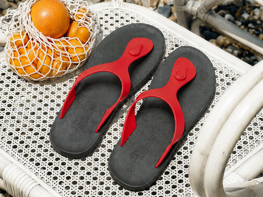 Candy Black Sole Red Strap