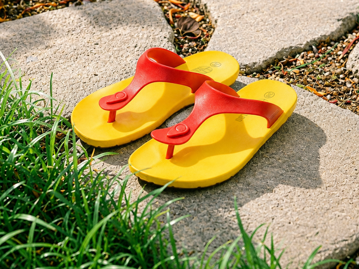Candy Yellow Sole Red Strap