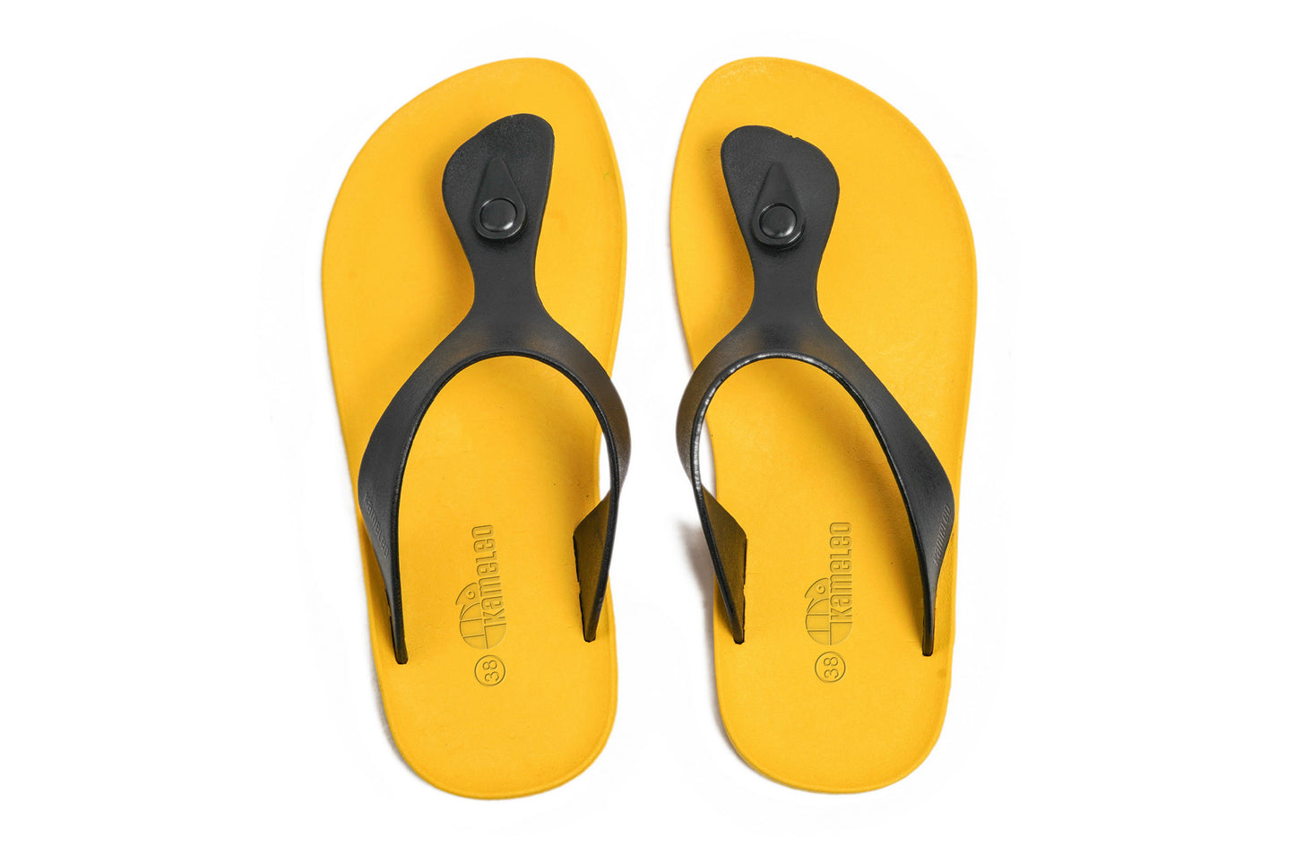Candy Yellow Sole Black Strap