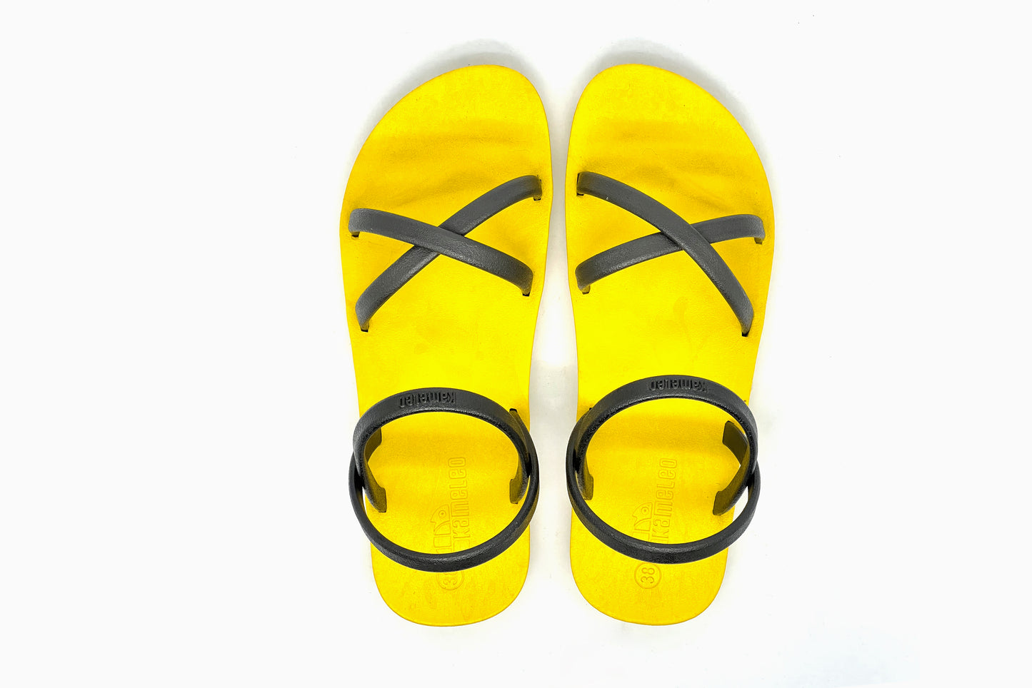 Cross Slim Yellow Sole Black Strap