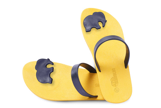 Poppi Ellie Yellow Sole Black Strap