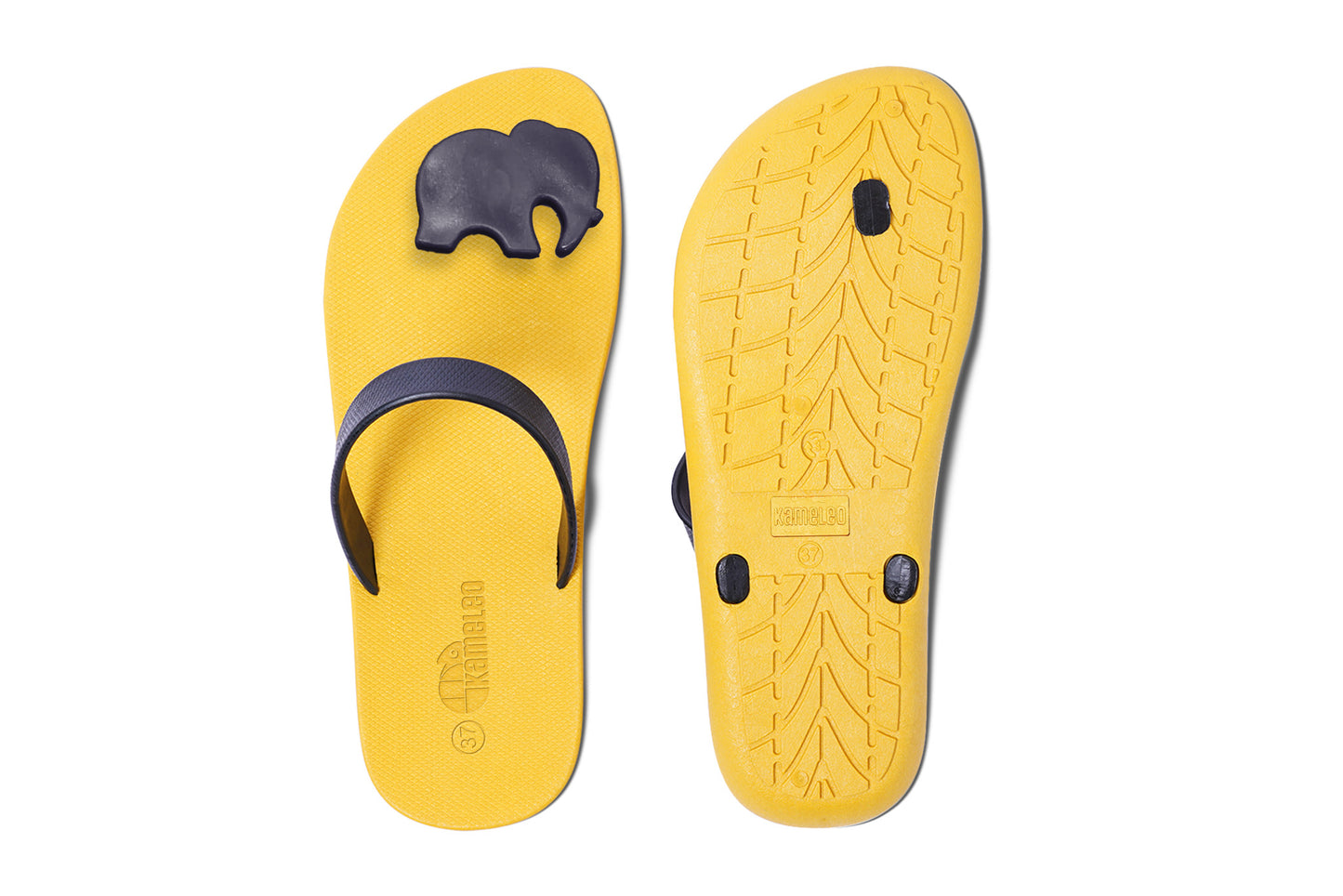 Poppi Ellie Yellow Sole Black Strap