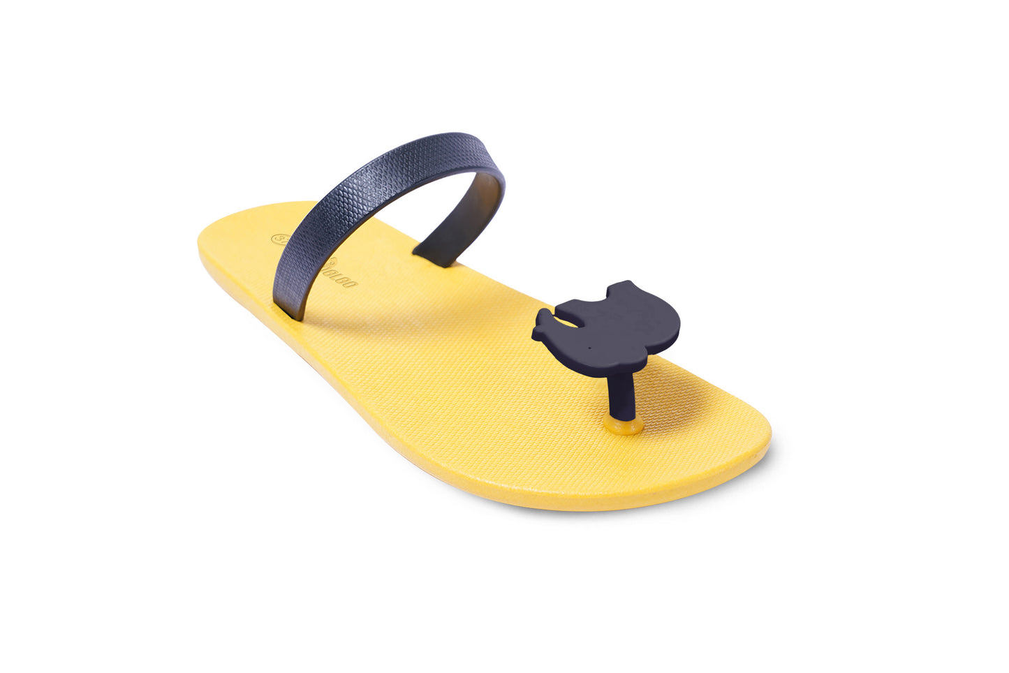 Poppi Ellie Yellow Sole Black Strap