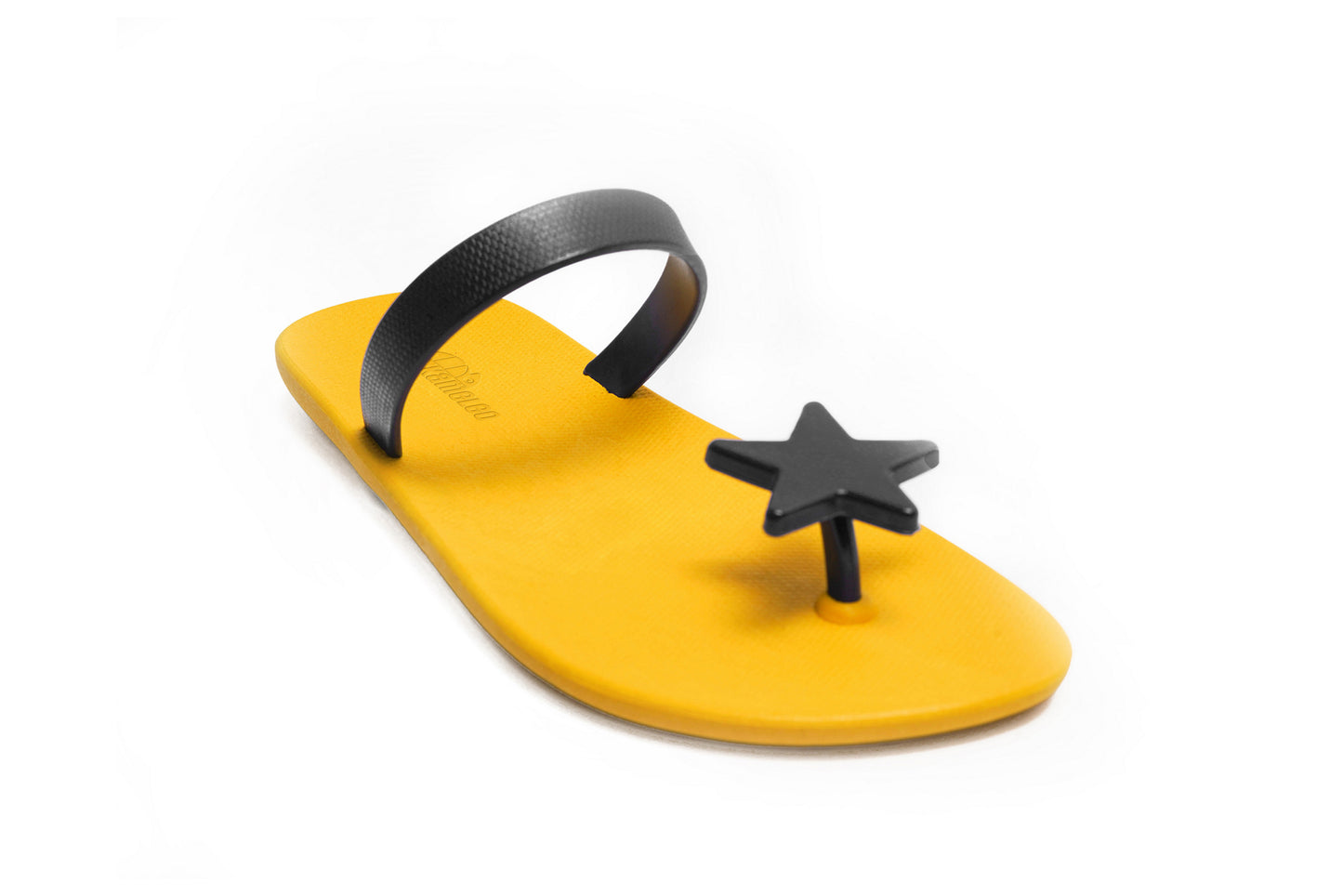 Poppi Star Yellow Sole Black Strap
