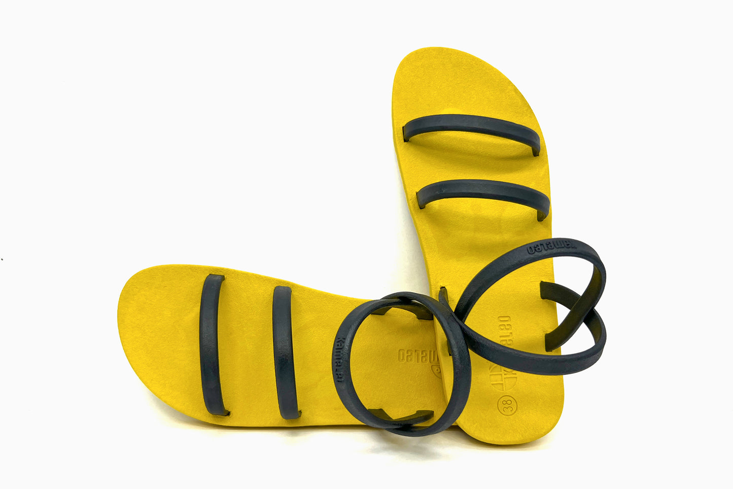 Twin Slim Yellow Sole Black Strap