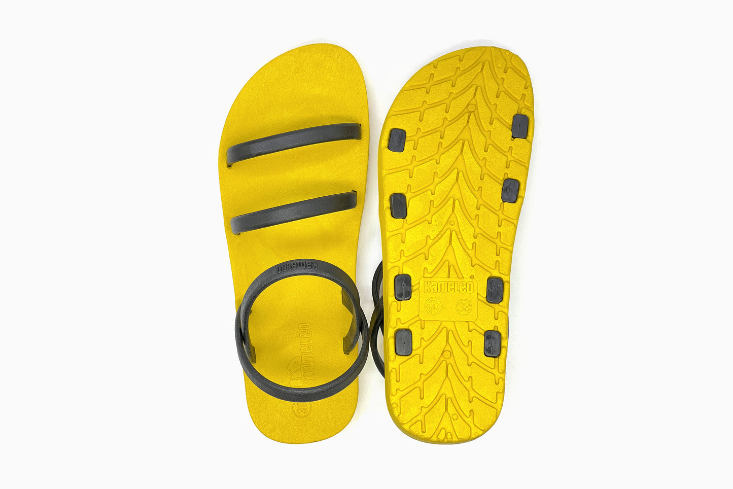 Twin Slim Yellow Sole Black Strap
