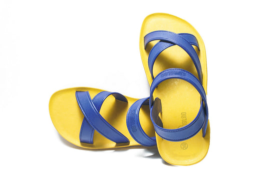 Cross Plus Yellow Sole Blue Strap