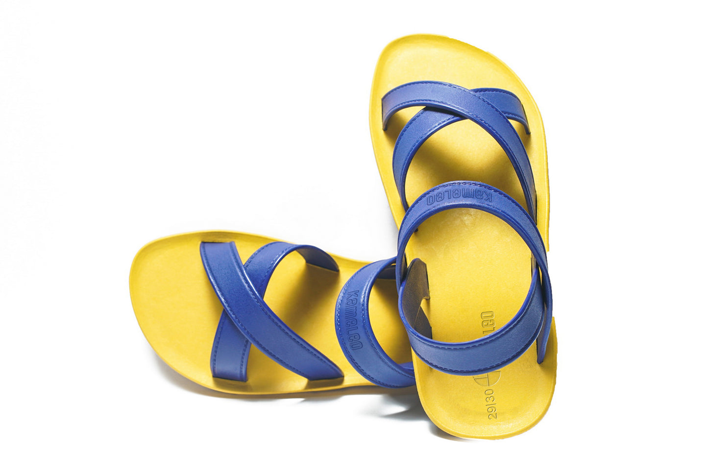 Cross Plus Kids Yellow Sole Blue Strap