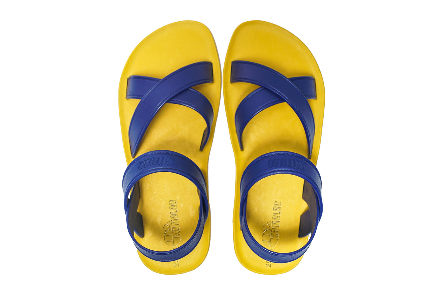 Cross Plus Kids Yellow Sole Blue Strap