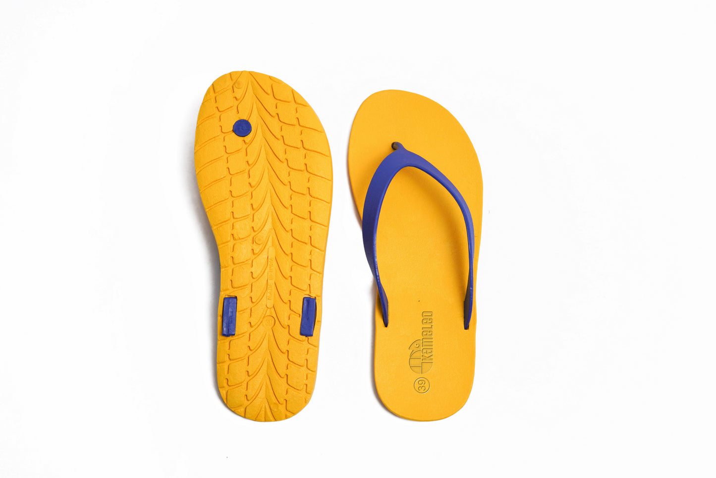 Flippy Yellow Sole Blue Strap