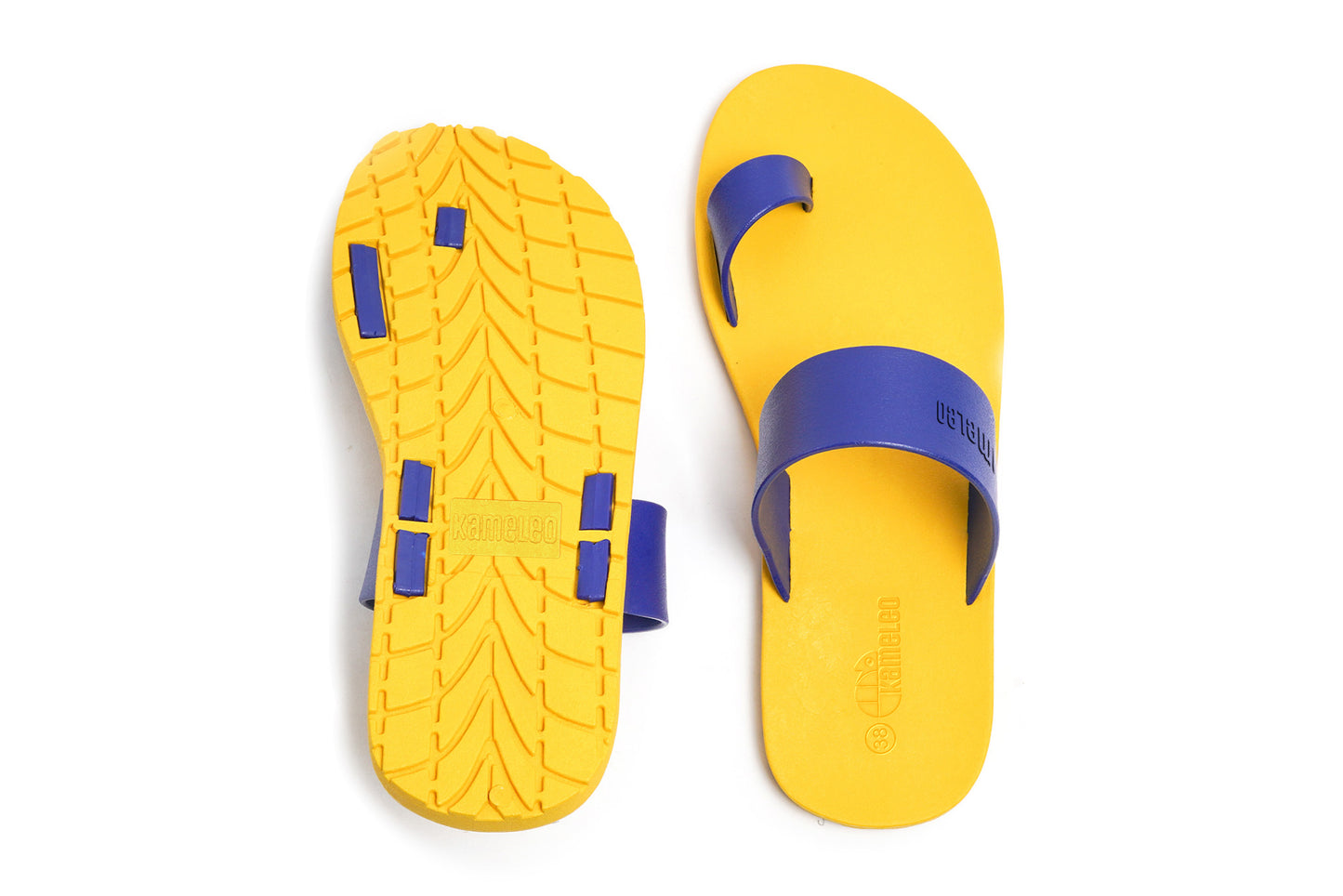 Pop Thumb Yellow Sole Blue Strap