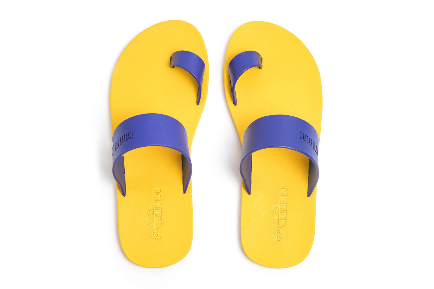 Pop Thumb Yellow Sole Blue Strap