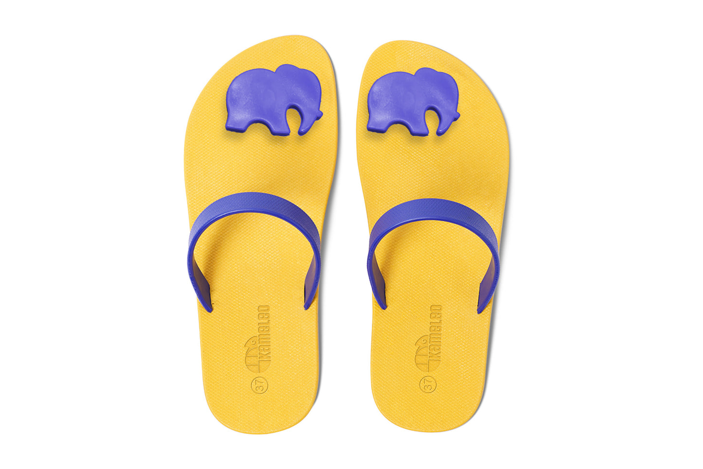 Poppi Ellie Yellow Sole Blue Strap