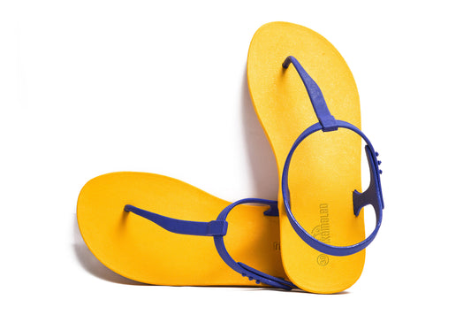 Saily Yellow Sole Blue Strap